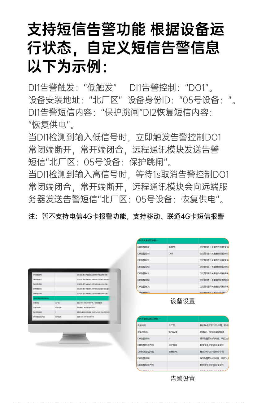 短信告警功能